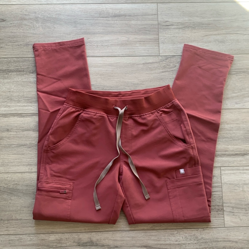 Figs yola pants dark cherry